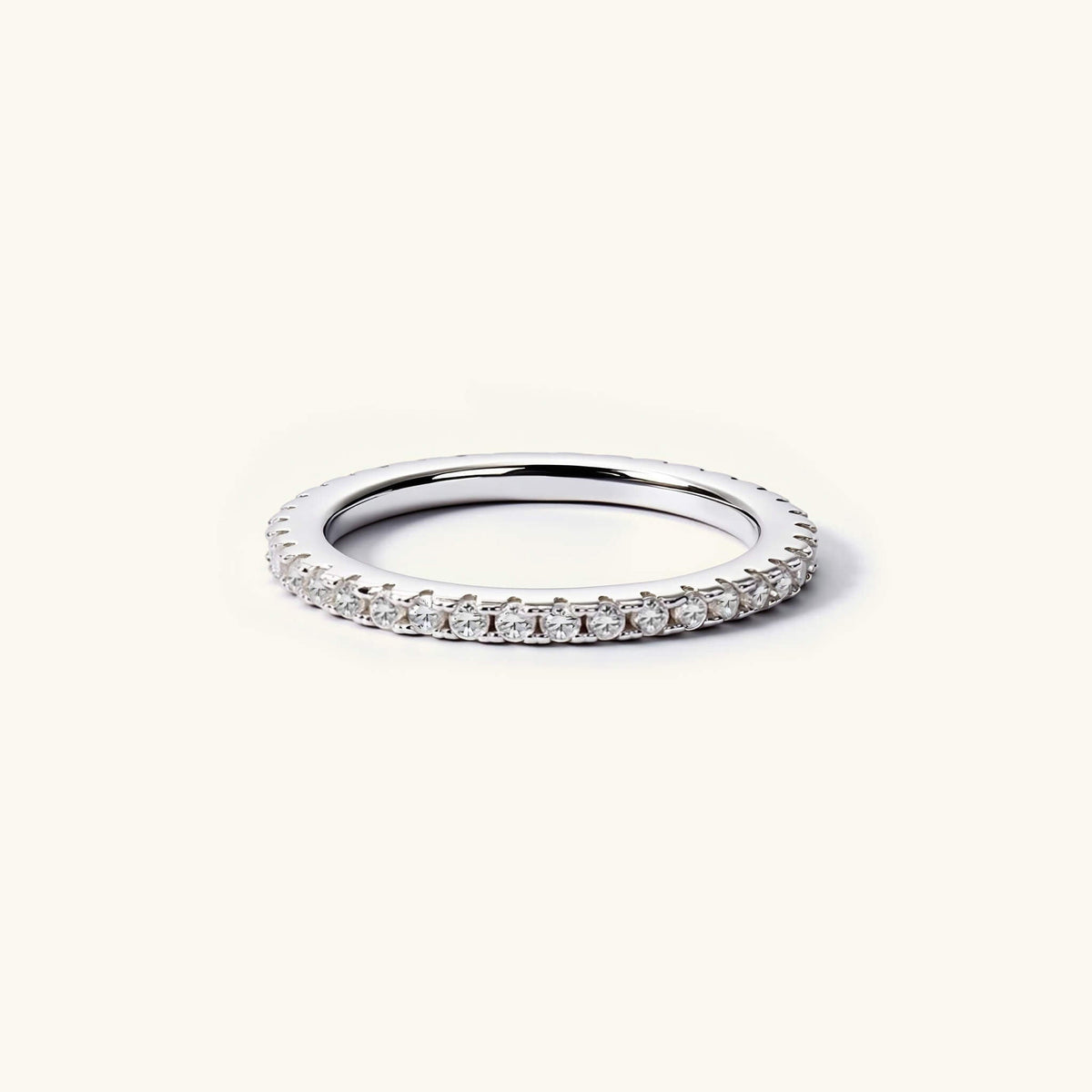 Anillo Alianza Fino de Moissanita 1.5mm