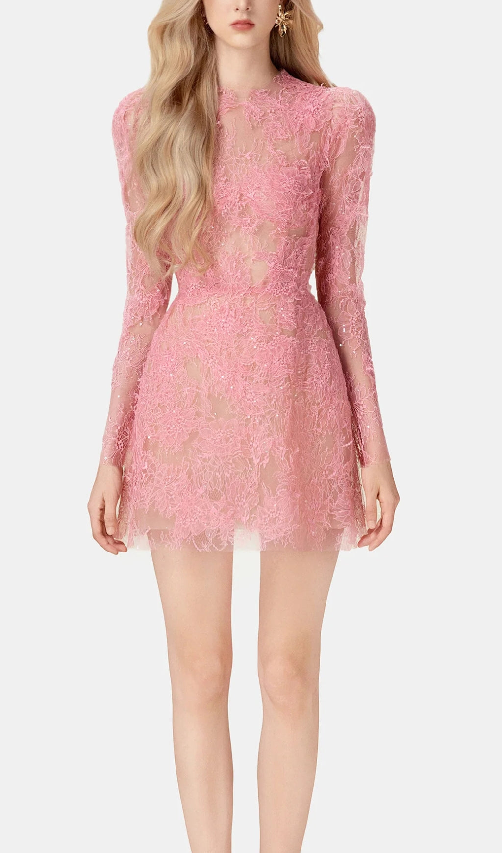 Vestido Midi Bordado Floral