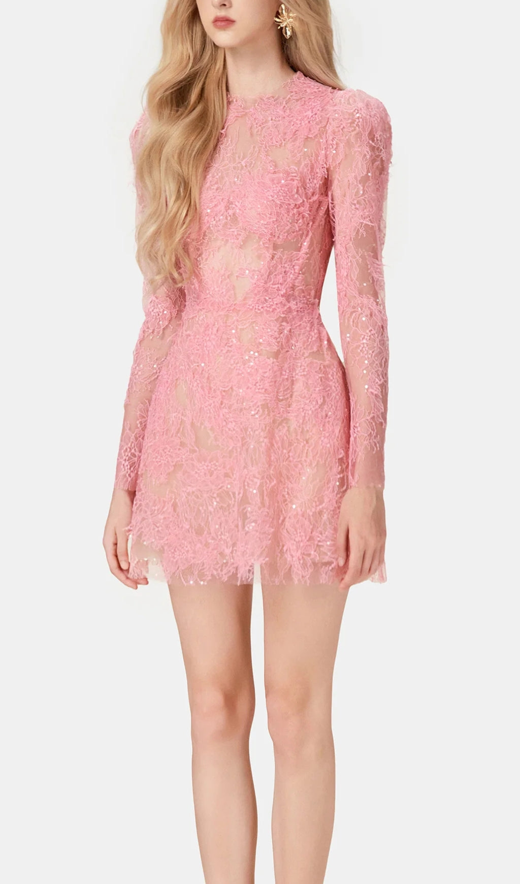 Vestido Midi Bordado Floral