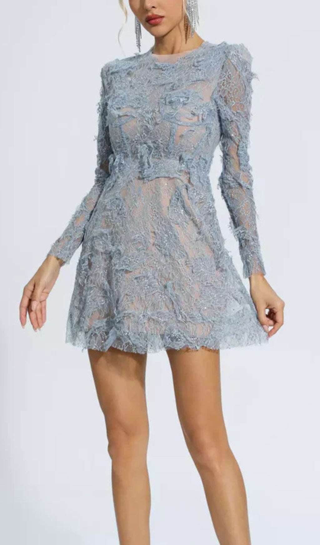 Vestido Midi Bordado Floral