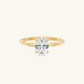 Anillo Solitario Ovalado de Moissanita 2ct