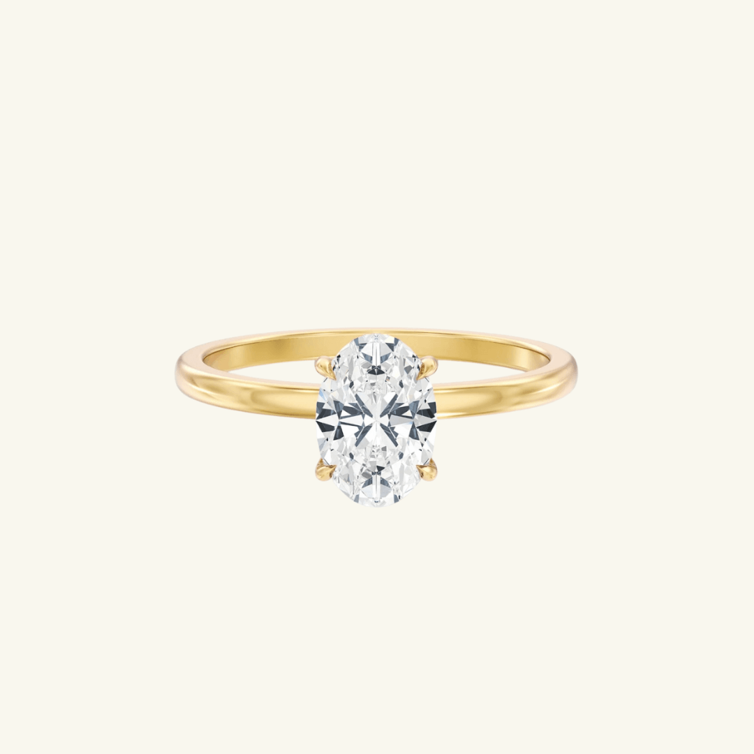Anillo Solitario Ovalado de Moissanita 2ct