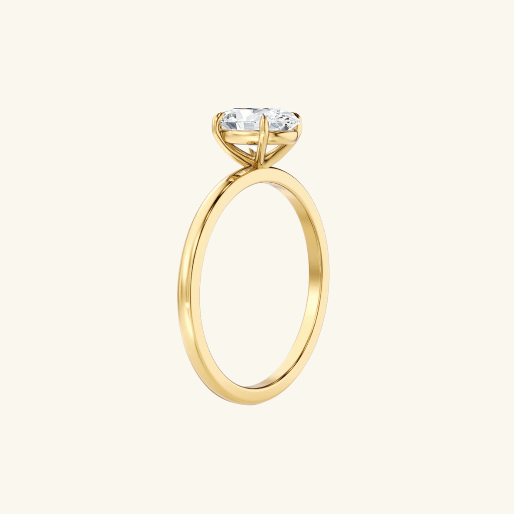 Anillo Solitario Ovalado de Moissanita 2ct