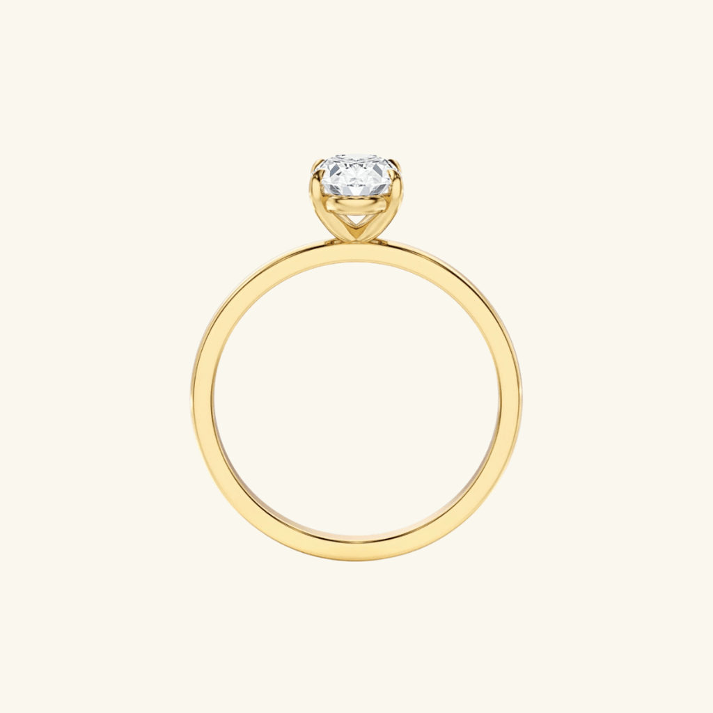 Anillo Solitario Ovalado de Moissanita 2ct