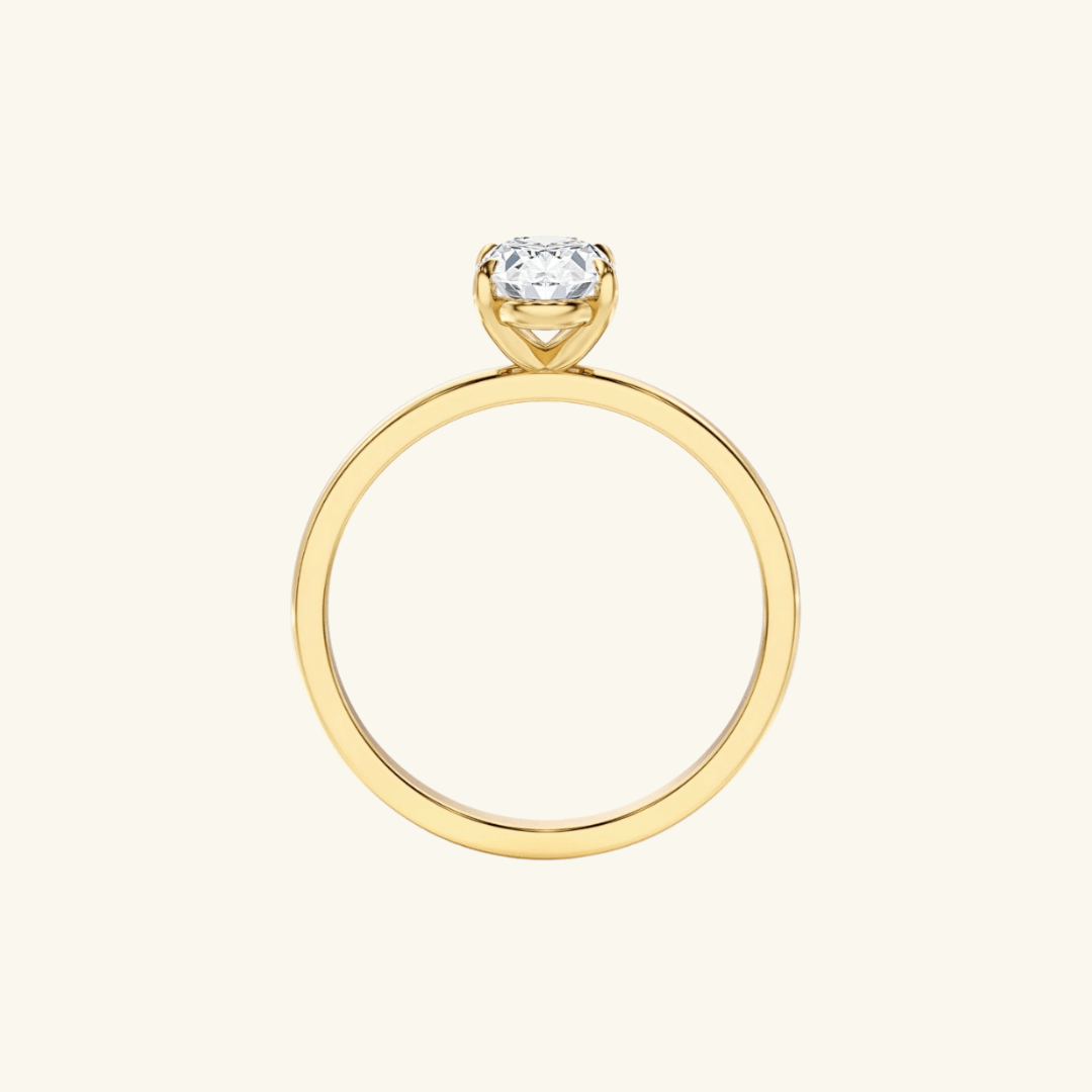 Anillo Solitario Ovalado de Moissanita 2ct