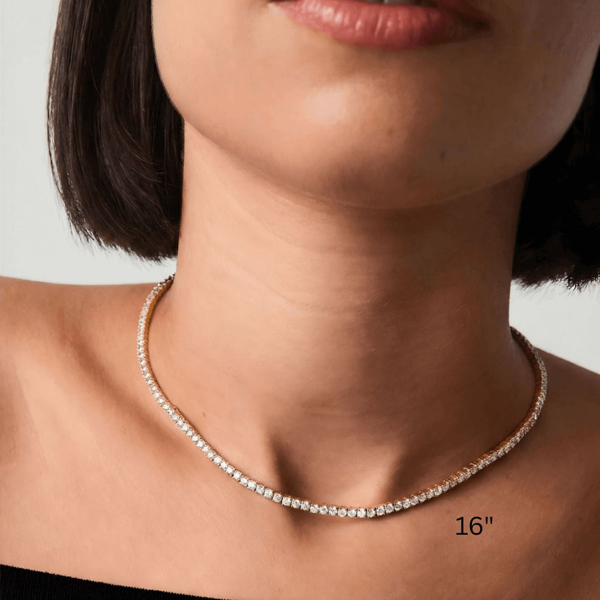 Collar Tenis de Moissanita 3mm
