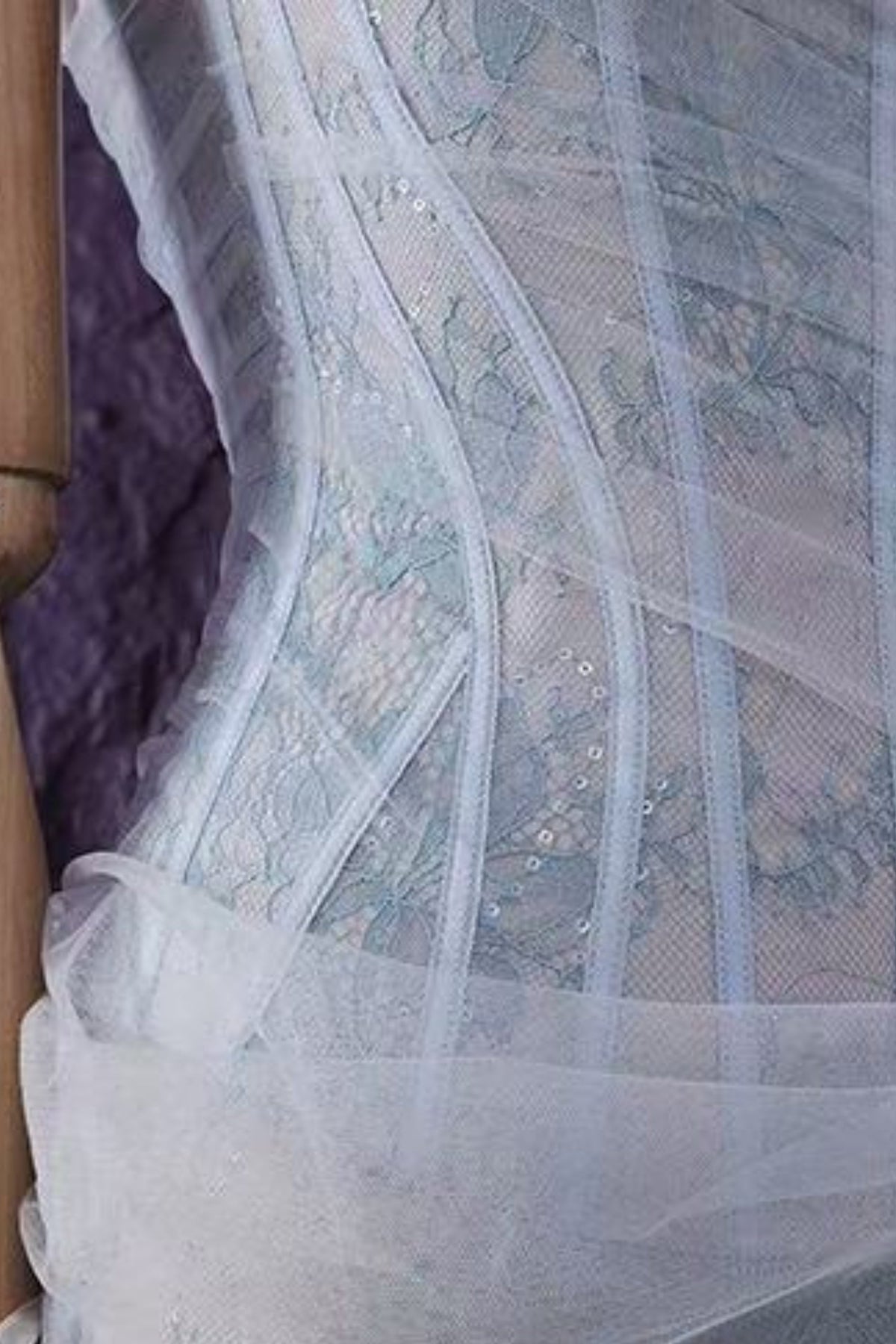 Vestido Midi Asimétrico de Malla Fruncida