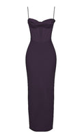 Vestido Maxi Tipo Corsé Negro
