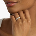 Anillo Media Alianza de Moissanita 4mm