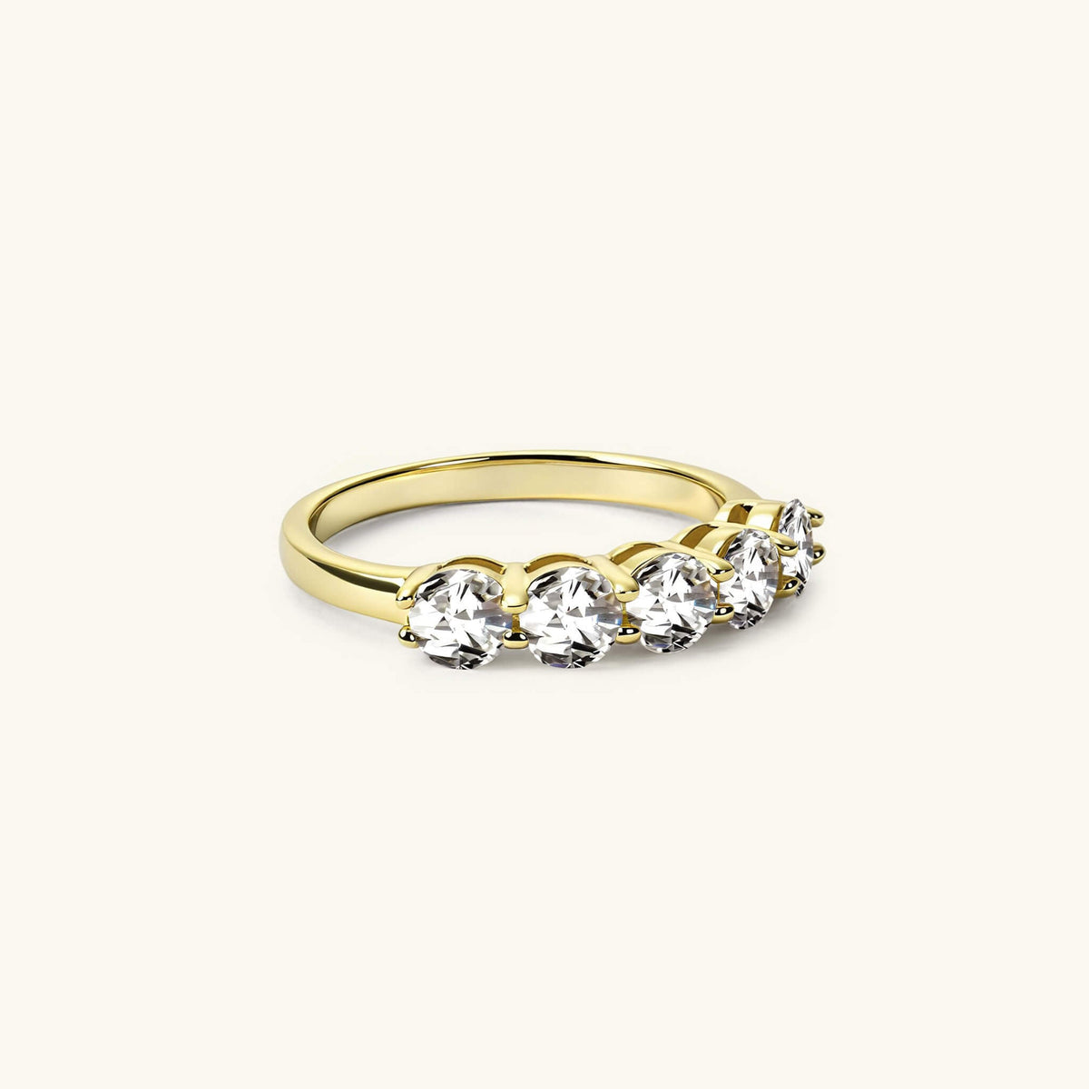 Anillo Media Alianza de Moissanita 4mm