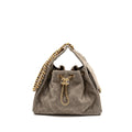 CHANEL SMALL 25 BAG SUEDE GREY GHW (MICROCHIP)