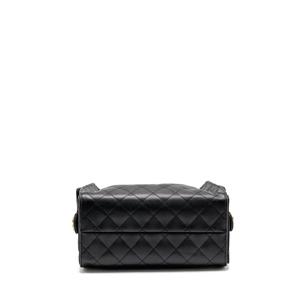 CHANEL SMALL 25 BAG CAVIAR BLACK GHW (MICROCHIP)