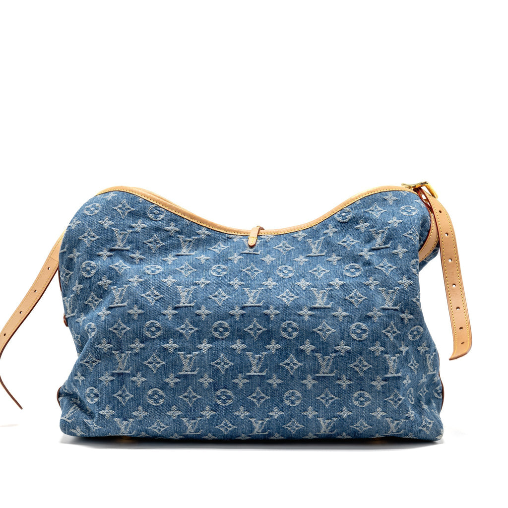 LOUIS VUITTON CARRYALL MM MONOGRAM DENIM BLUE GHW