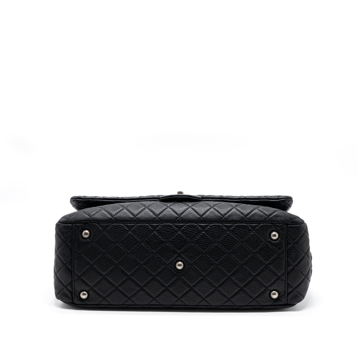 CHANEL XXL CLASSIC TRAVEL FLAP CALFSKIN BLACK RUTHENIUM HARDWARE