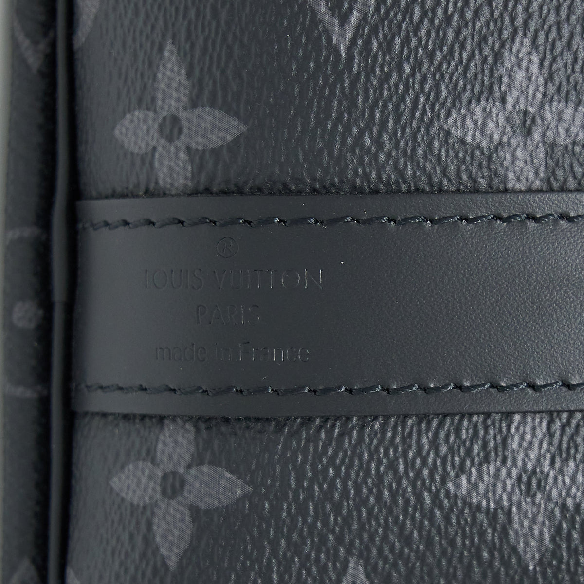 LOUIS VUITTON KEEPALL 55 WITH SHOULDER STRAP MONOGRAM ECLIPSE CANVAS SHW