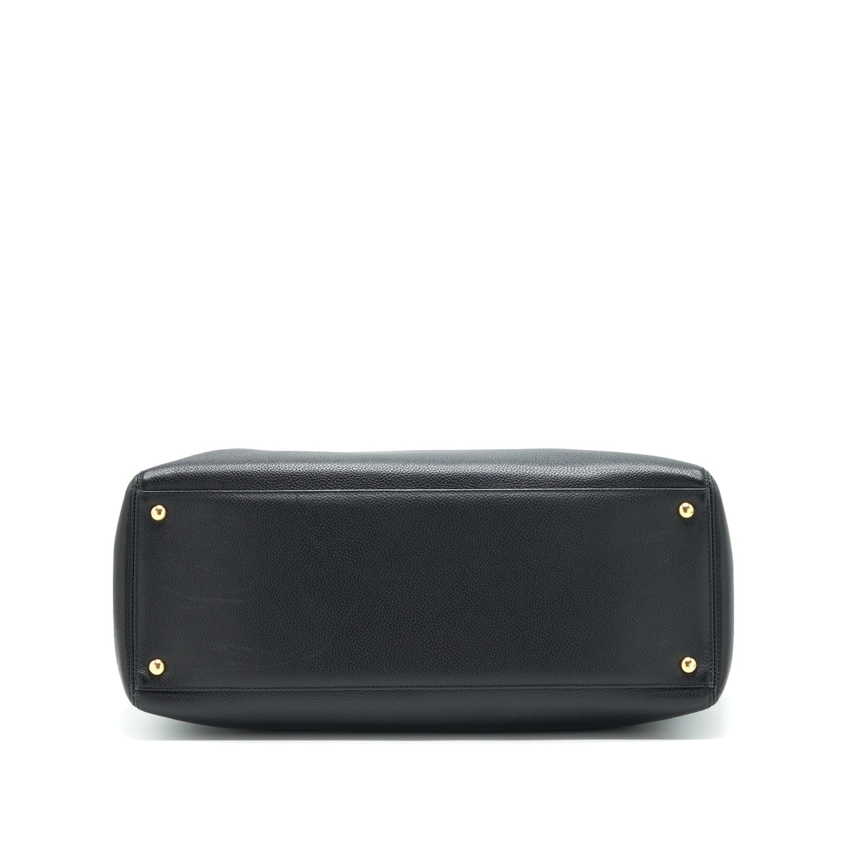 CHANEL CERF TOTE BAG GRAINED CALFSKIN BLACK GHW