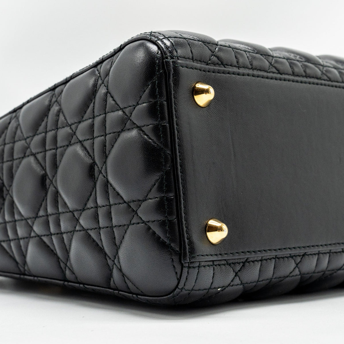 DIOR LARGE LADY DIOR LAMBSKIN BLACK GHW