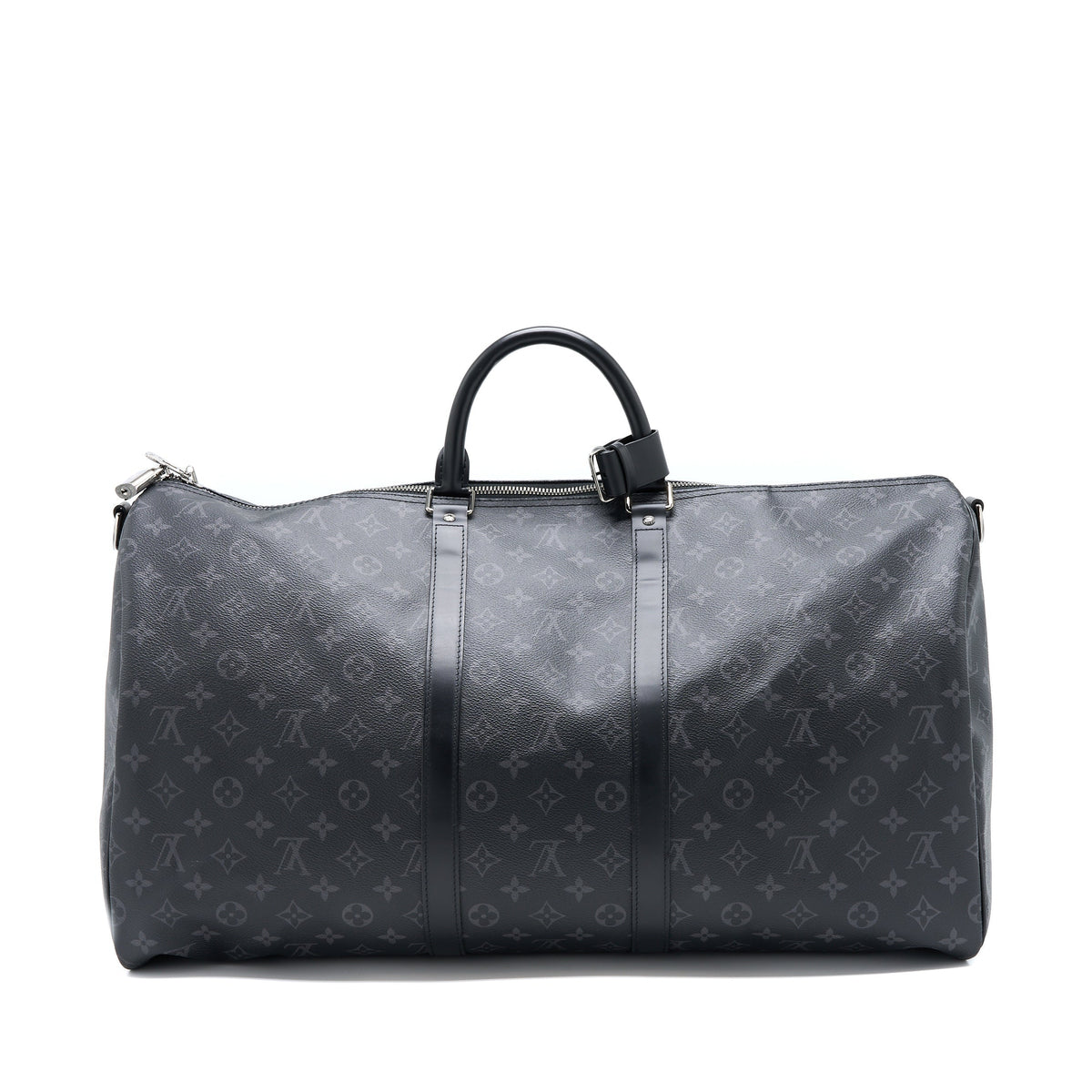 LOUIS VUITTON KEEPALL 55 WITH SHOULDER STRAP MONOGRAM ECLIPSE CANVAS SHW