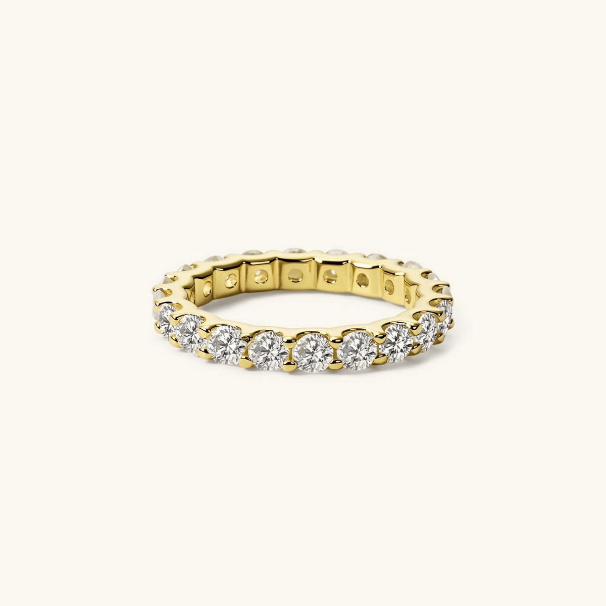 Anillo Alianza Eternity de Moissanita 3mm