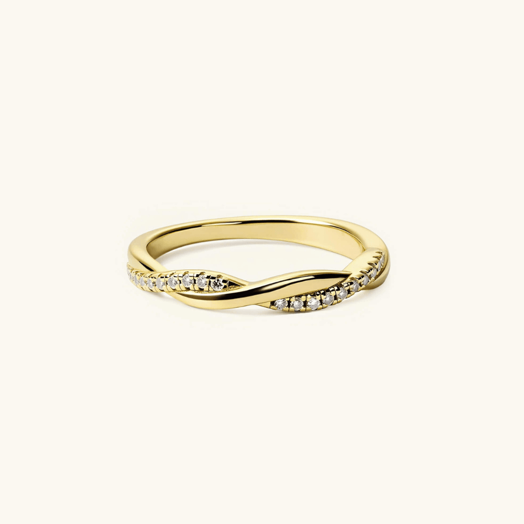 Anillo Trenzado de Moissanita