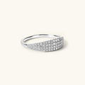 Anillo Sello Fino Pavé de Moissanita