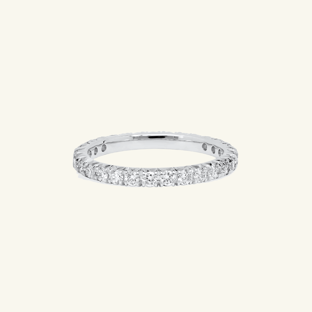 Anillo Alianza Eternity de Moissanita 2mm