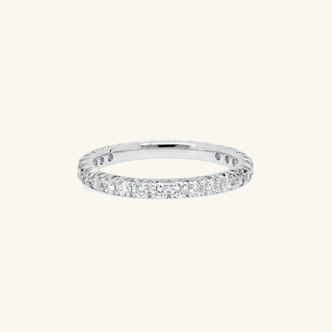 Anillo Alianza Eternity de Moissanita 2mm
