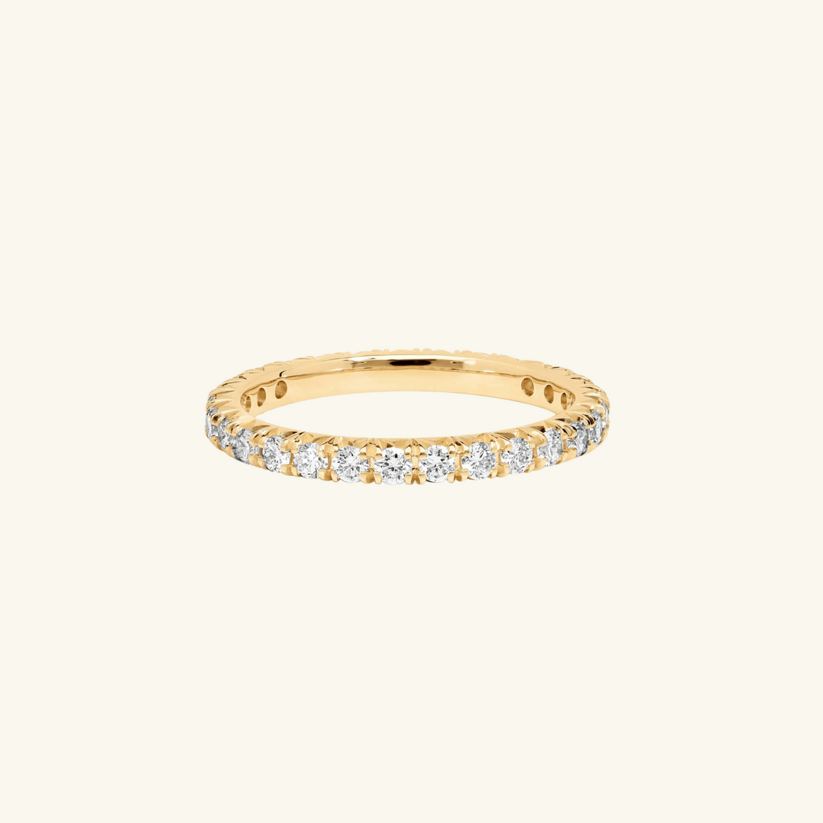 Anillo Alianza Eternity de Moissanita 2mm