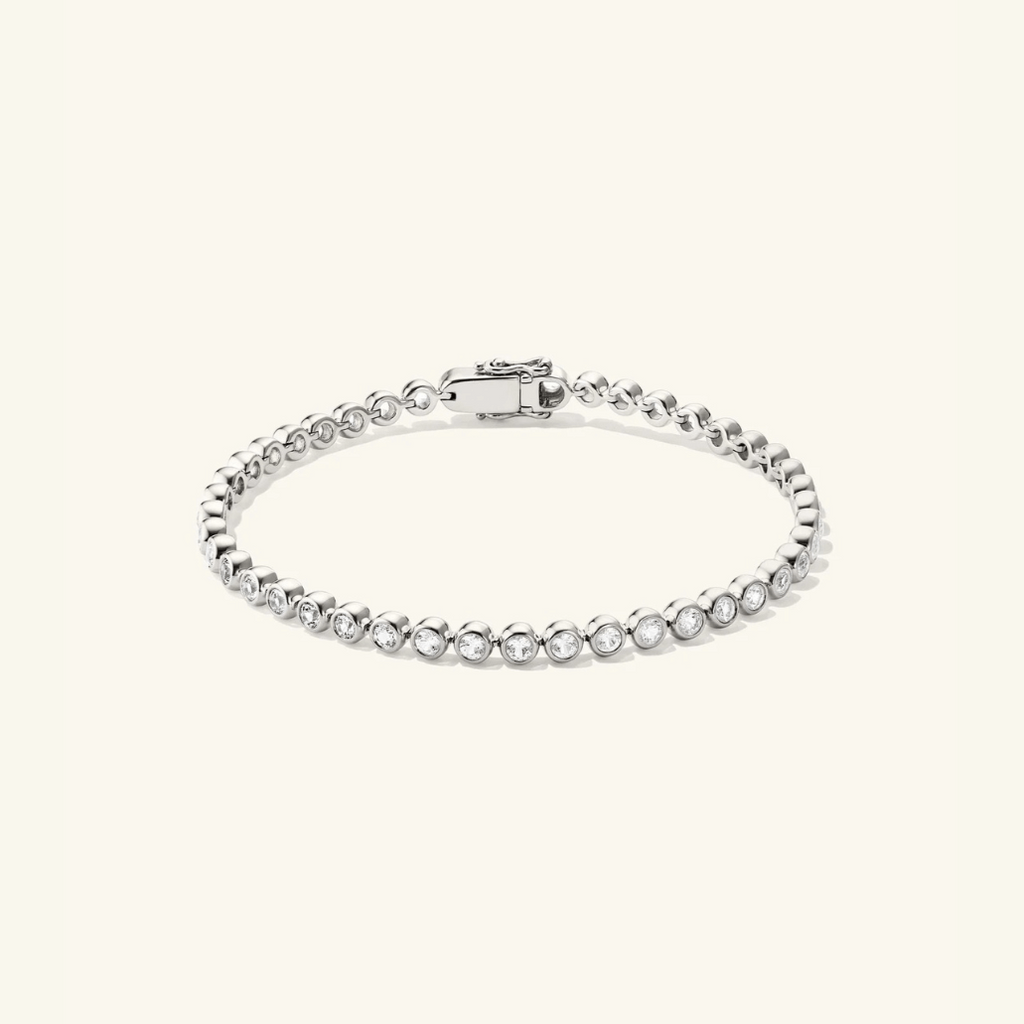 Pulsera Tenis Bisel de Moissanita 4mm
