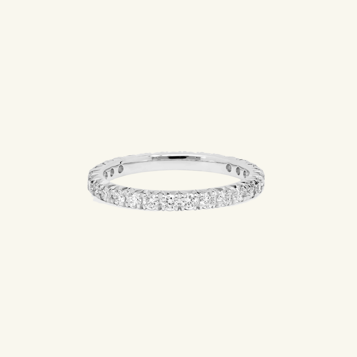 Anillo Alianza Eternity de Moissanita 2mm
