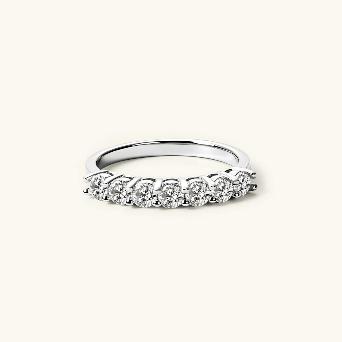 Anillo Media Alianza de Moissanita 3mm