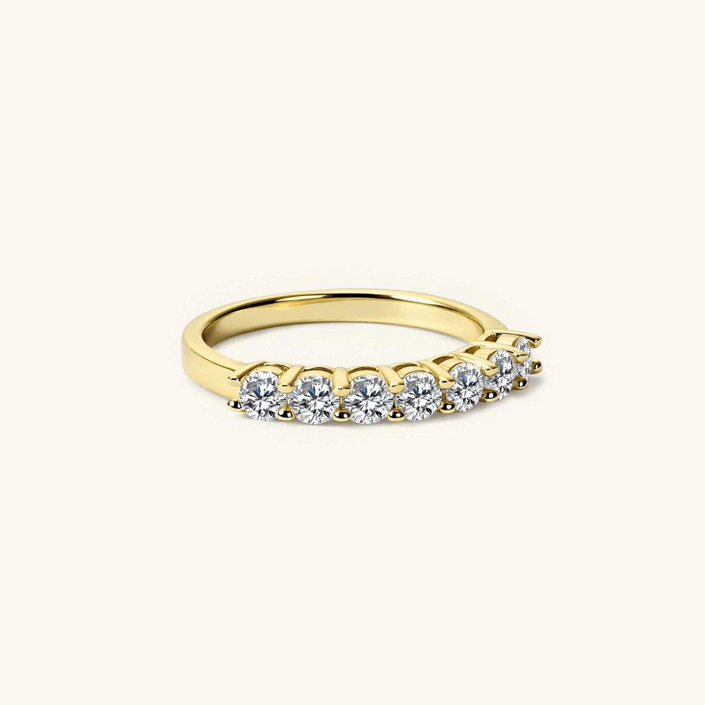 Anillo Media Alianza de Moissanita 3mm