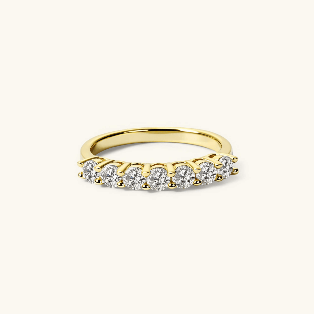 Anillo Media Alianza de Moissanita 3mm