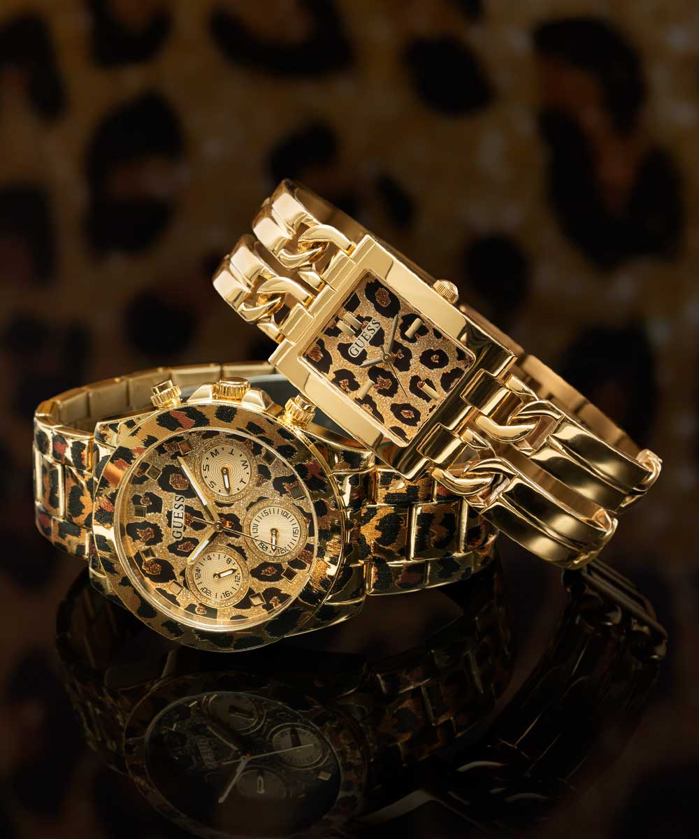 Reloj Multifunción Estampado Leopardo