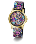 Reloj Analógico Negro y Dorado Edición Día de los Muertos