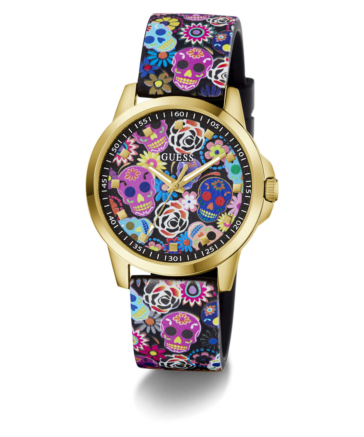 Reloj Analógico Negro y Dorado Edición Día de los Muertos