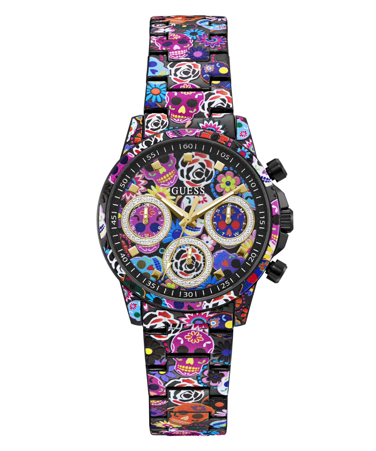 Reloj Multifunción Negro Edición Día de los Muertos