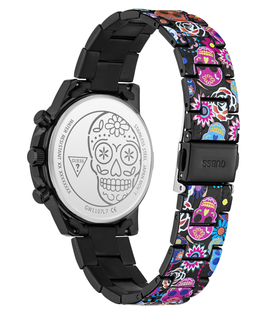 Reloj Multifunción Negro Edición Día de los Muertos