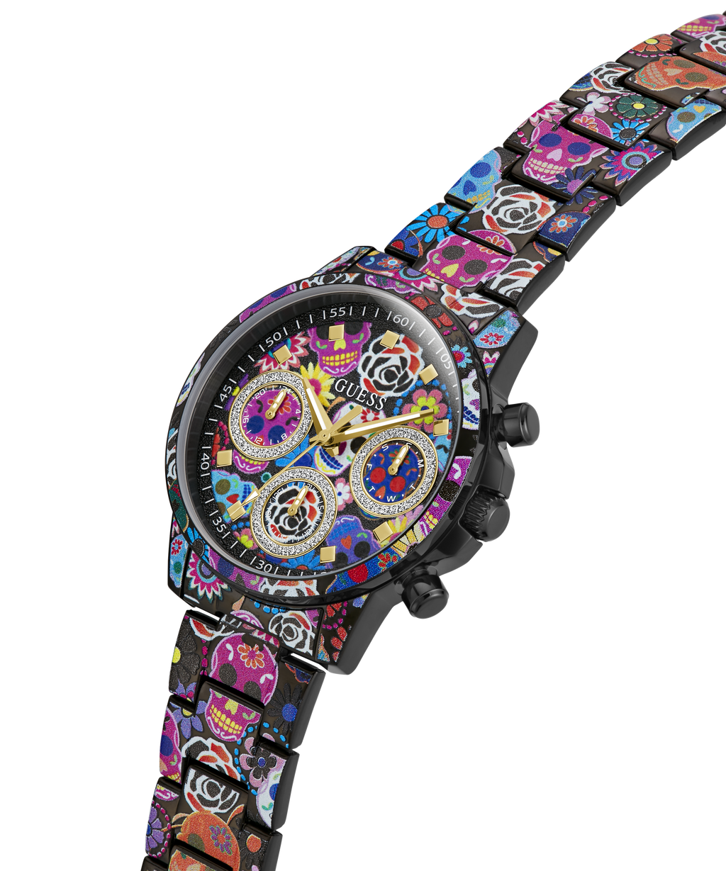 Reloj Multifunción Negro Edición Día de los Muertos