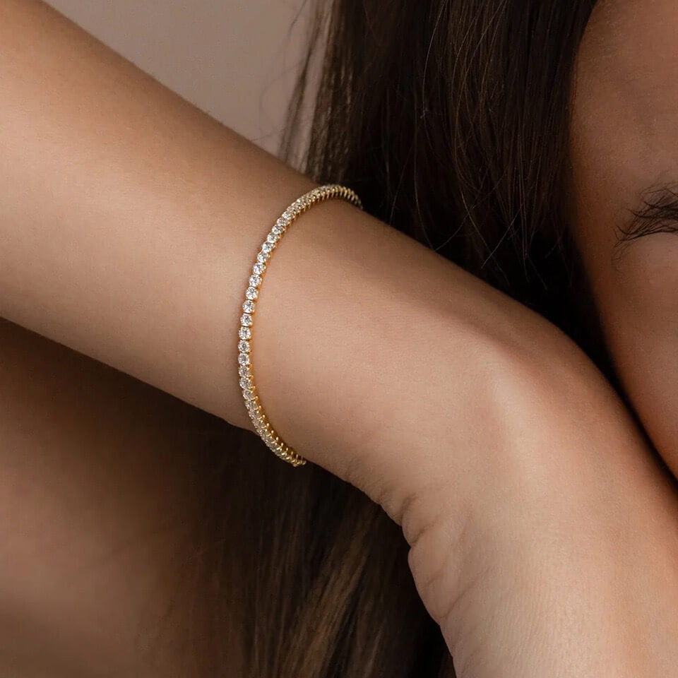 Pulsera Tenis de Moissanita 2mm