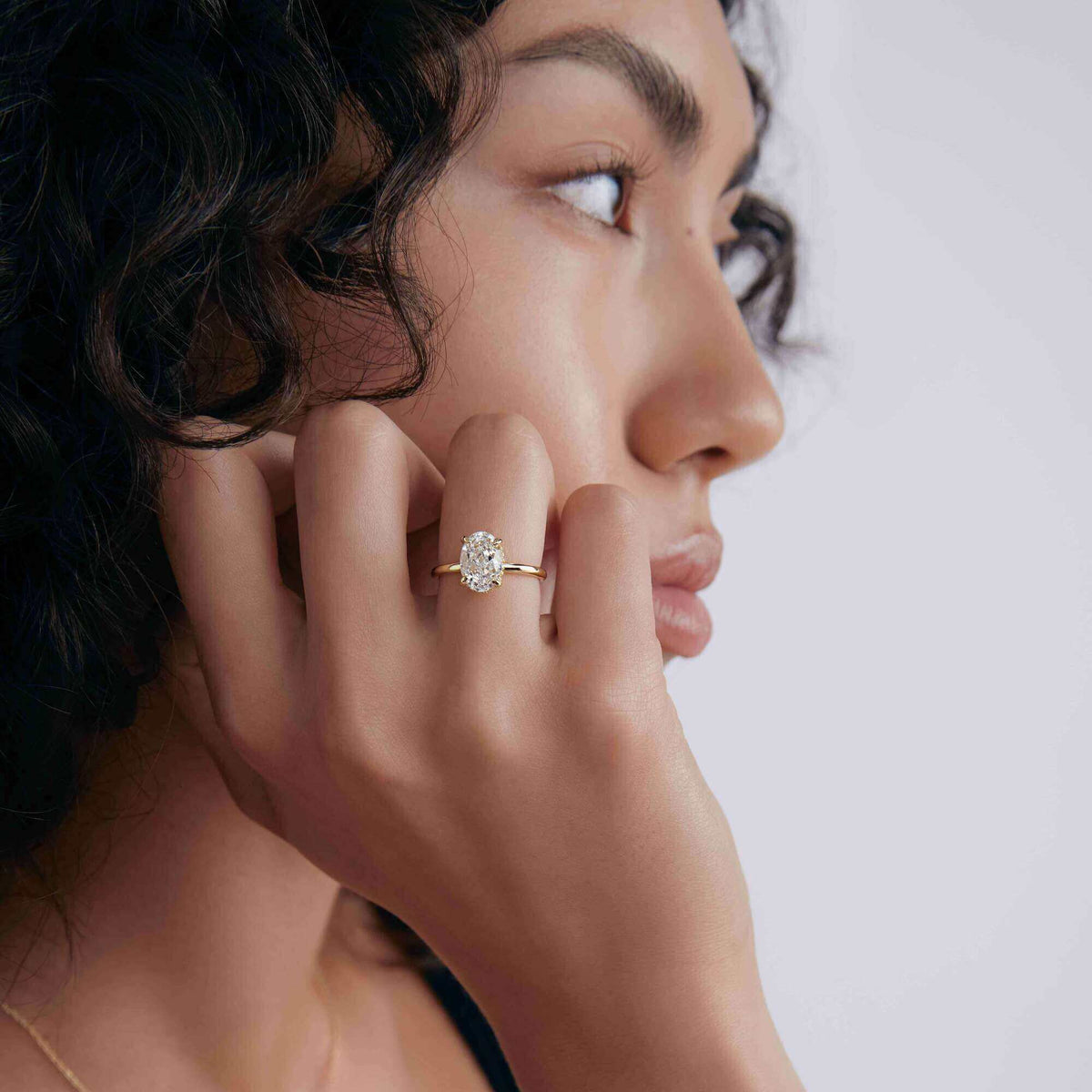 Anillo Solitario Ovalado de Moissanita 2ct