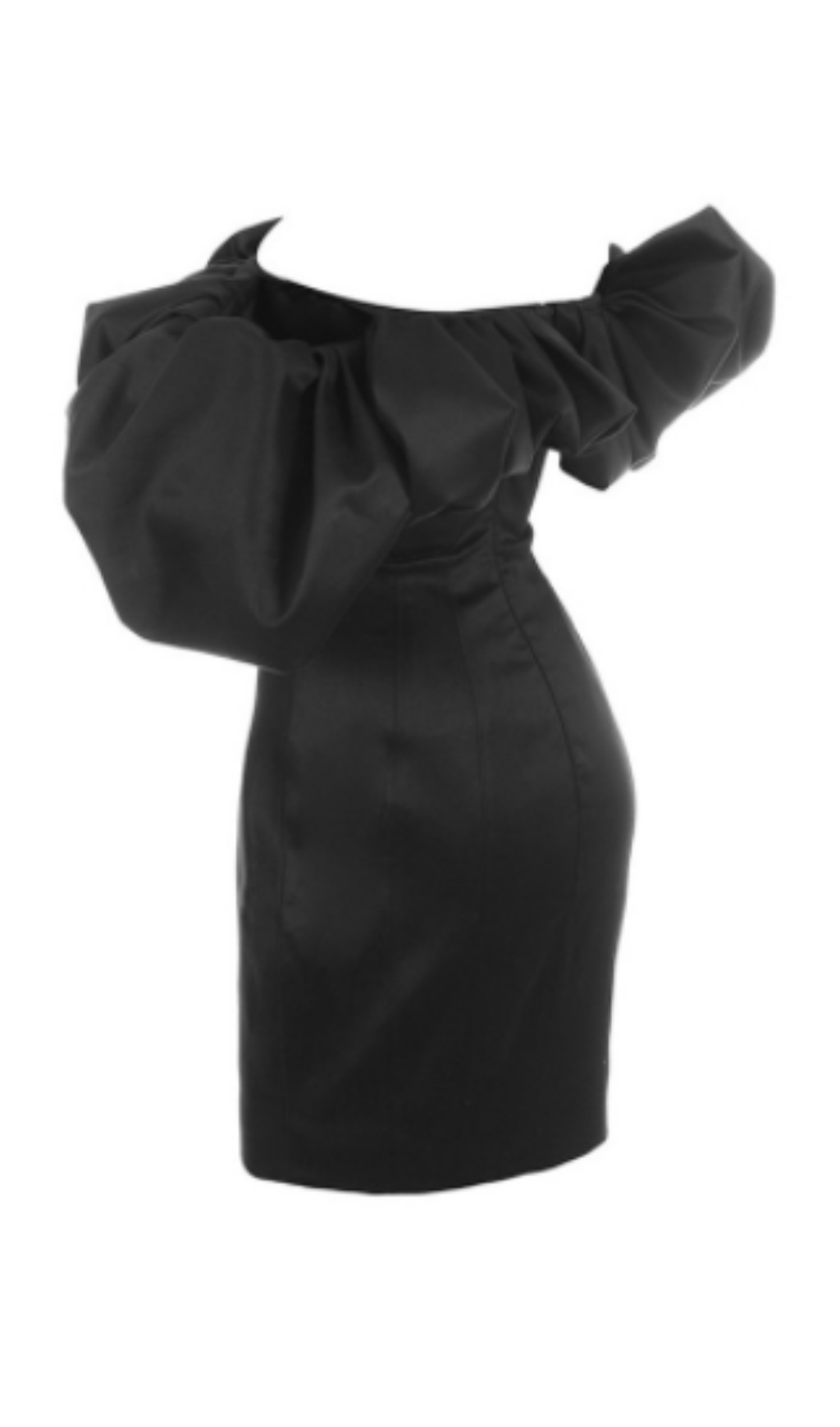 Vestido Strapless Marfil de Satén con Volantes