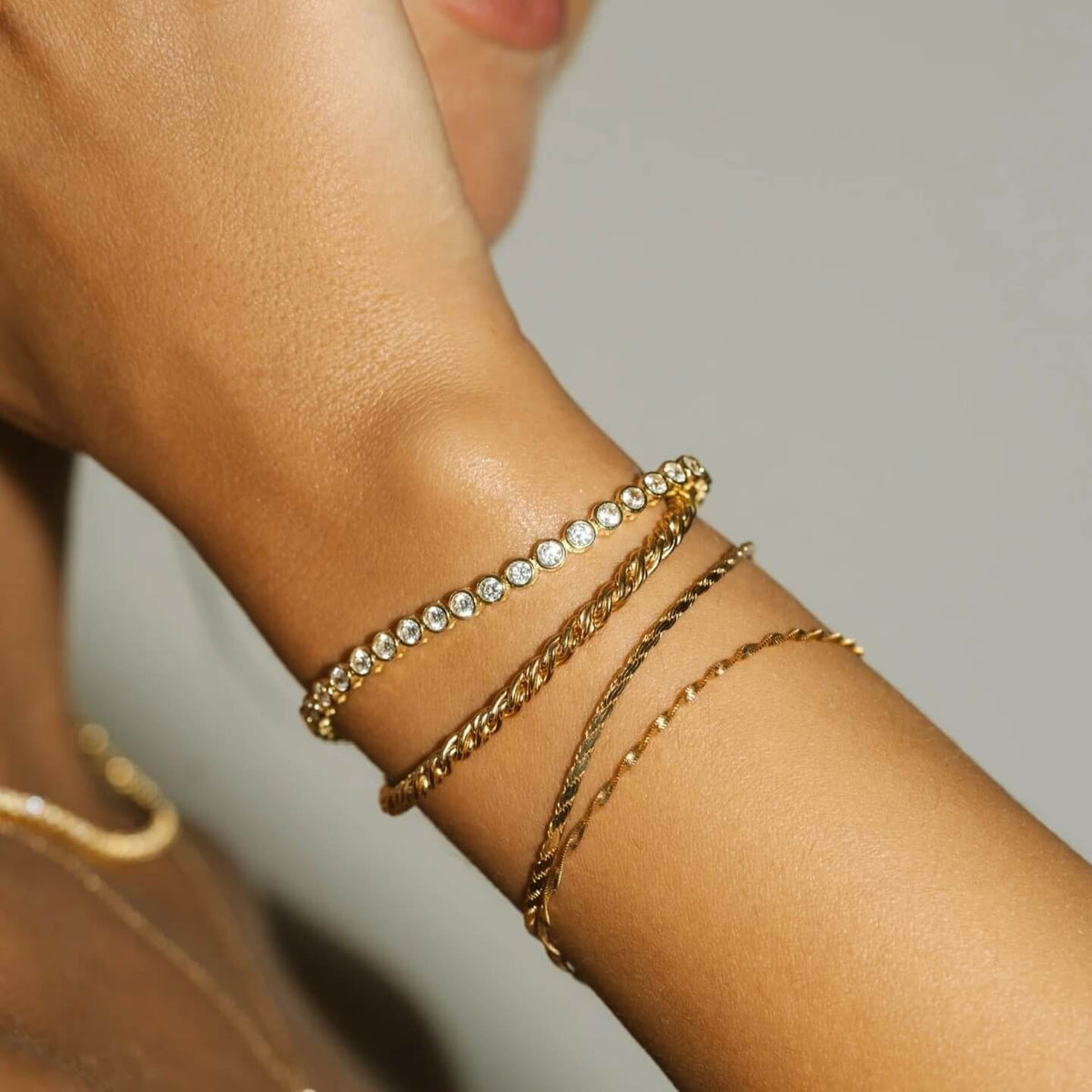 Pulsera Tenis Bisel de Moissanita 4mm