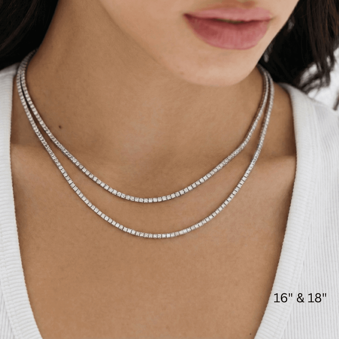 Collar Tenis de Moissanita 2mm
