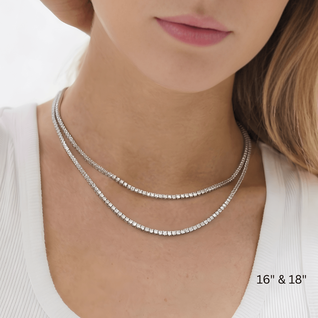 Collar Tenis de Moissanita 3mm