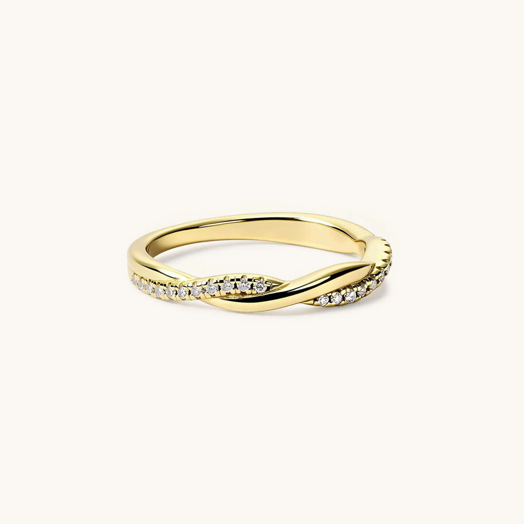 Anillo Trenzado de Moissanita