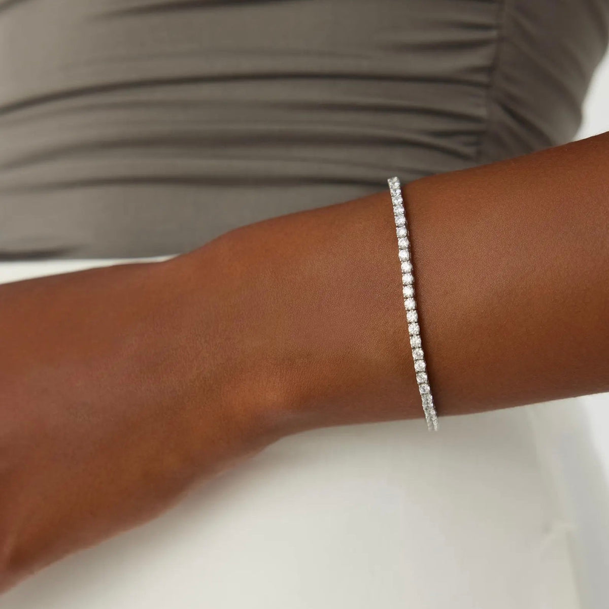 Pulsera Tenis de Moissanita 3mm